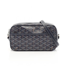 Goyard Cap Vert PM Shoulder Bag in Coated Canvas and Leather, Navy Multicolor