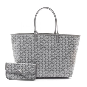 Goyard Saint Louis PM Tote Bag, Coated Canvas and Leather, Women's, Gray White