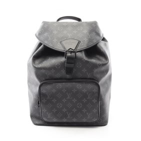 Louis Vuitton Montsouris Rucksack, Coated Canvas and Leather, Monogram Eclipse, Men's, Black, M46683