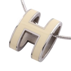 Hermes Hermès POP H necklace in stainless steel, available silver and ivory.