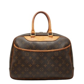 Louis Vuitton Monogram Deauville Handbag M47270 Brown Leather Women's LOUIS VUITTON