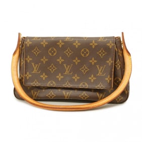 Louis Vuitton Shoulder Bag Monogram Mini Looping M51147 Brown Ladies