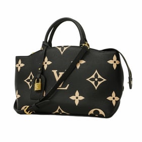 Louis Vuitton Handbag Monogram Empreinte Bicolor Petit Pale PM M58913 Black Beige Women's