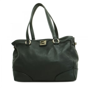 CELINE Tote Bag Leather Black Women's
