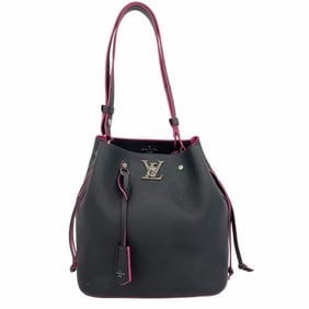 Louis Vuitton Shoulder Bag Rock Me Bucket M54677 Noir Hot Pink Ladies