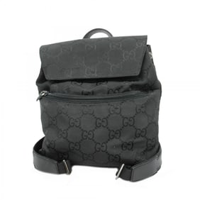 Gucci Backpack Daypack GG Nylon 003 0242 Black Women's