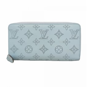Louis Vuitton Long Wallet Mahina Zippy M67410 Blue Horizon Pumpkin Ladies