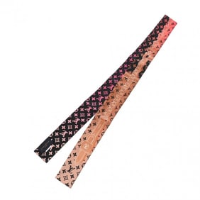 LOUIS VUITTON Louis Vuitton Bandeau BB Rising Confidential Noir/Pink M76349 Women's 100% Silk Scarf