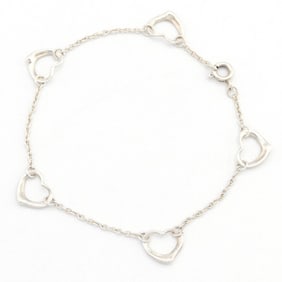 Tiffany Bracelet Elsa Peretti Five Hearts SV Sterling Silver 925 5 Women's TIFFANY & CO