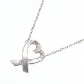 Tiffany Necklace Paloma Picasso Loving Heart SV Sterling Silver 925 Pendant Choker Women's TIFFANY &
