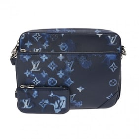 LOUIS VUITTON Louis Vuitton Monogram Watercolor Trio Blue M57840 Men's Taurillon Leather Shoulder