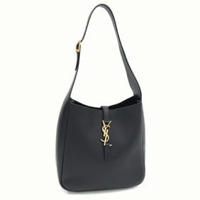 Saint Laurent Bag LE 5 A 7 Soft Small 713938 Black Leather YSL Monogram Women's SAINT LAURENT