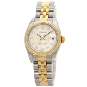 Rolex 179173G Datejust 10P Diamond Watch Stainless Steel SSxK18YG Ladies ROLEX