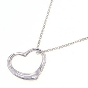 Tiffany Necklace Elsa Peretti Heart SV Sterling Silver 925 Pendant Choker Women's TIFFANY & CO