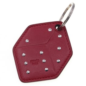 Hermes Keyring Rouge vif Vauterdelakt Keychain Dice Red Women's HERMES