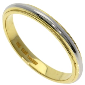 Tiffany & Co. Milgrain Ring, 18K Yellow Gold, PT950, Women's, TIFFANY