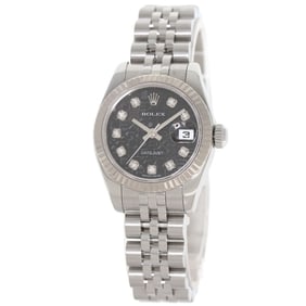 Rolex 179174G Datejust 10P Diamond Watch Stainless Steel SS K18WG Ladies ROLEX