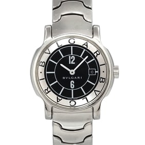 BVLGARI Solo Tempo ST29S Ladies Watch Date Black Quartz