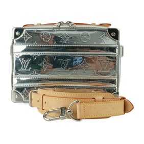 LOUIS VUITTON Louis Vuitton Shoulder Bag Monogram Mirror Handle Soft Trunk M45885 Silver Coated
