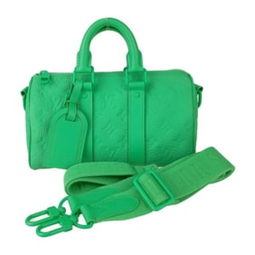 LOUIS VUITTON Louis Vuitton Handbag Keepall Bandouliere 25 M20929 MINTY GREEN Green Taurillon