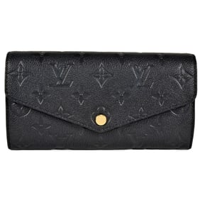 Louis Vuitton LOUIS VUITTON Portefeuille Sarah Long Wallet Monogram Empreinte M82257 Noir RFID