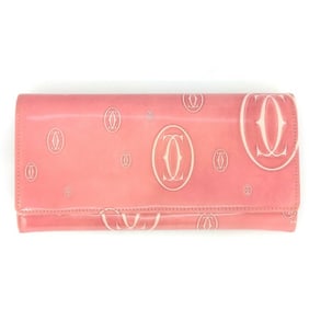 Cartier Happy Birthday Long Wallet Patent Leather CRL3001282 Pink