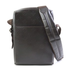 Louis Vuitton LOUIS VUITTON Shoulder Bag Monogram Glace Bobby Leather Dark Brown Silver Men's M46520