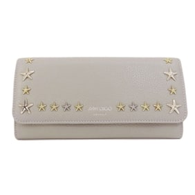 Jimmy Choo Star Motif Long Wallet Leather Women's