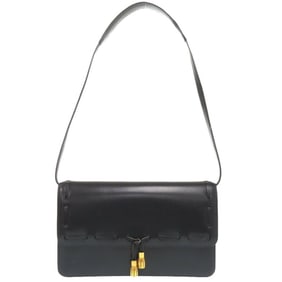 Hermes Tassel Box Calf Navy ?R Stamped Shoulder Bag 0252 HERMES