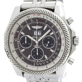 Polished BREITLING Bentley 6.75 Steel Automatic Mens Watch A44364 BF578761
