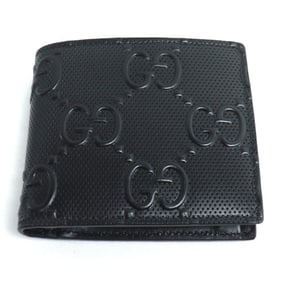 GUCCI GG Embossed Coin Wallet Bi-fold Black 625555 Men's