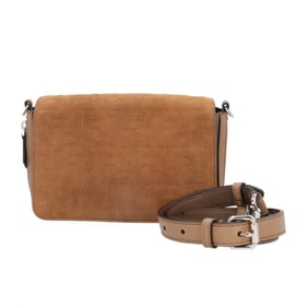 FENDI ZUCCA SHOULDER BAG SUEDE 7M0299 BROWN WOMEN'S