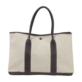 Hermes Garden PM Handbag Toile H Brown Women's HERMES