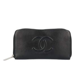 Chanel Coco Mark Long Wallet Leather A50071 Women's CHANEL