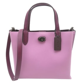 Coach Bag Women's Tote C8561 Leather Purple