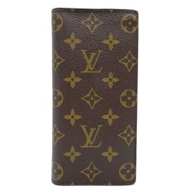 Louis Vuitton Portefeuille Brazza Men's Long Wallet M66540 Monogram Brown