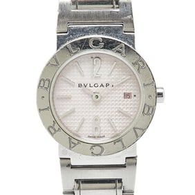 BVLGARI Watch BB26 Quartz Pink Dial Stainless Steel Ladies