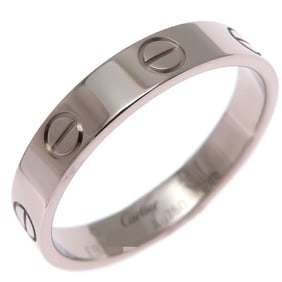 Cartier #56 Mini Love Men's Ring B4085100 750 White Gold Size 16