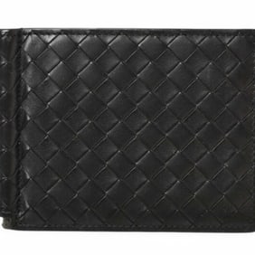 Bottega Veneta Wallet Money Clip BOTTEGA VENETA Folding Calfskin 123180 Black