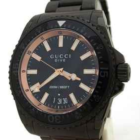 Gucci Dive Date Watch Men's Black