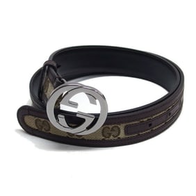 Gucci Women's Belt Interlocking G Buckle GG Pattern 114874