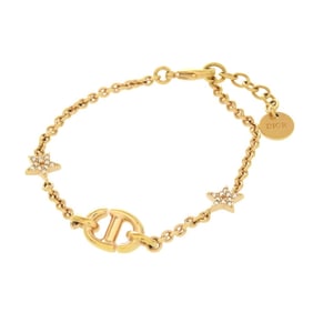 Christian Dior Star Stone Metal Gold Bracelet 0358