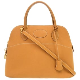 Hermes Bolide 31 Fjord Natural Sable ?I Engraved Handbag Brown 0401 HERMES