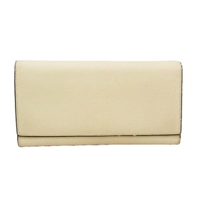 Valextra Removable 12 Card Holder V9L15 Men,Women Leather Long Wallet (bi-fold) Cream