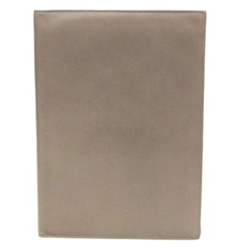 Valextra Men's Leather Clutch Bag,Document Case Gray Beige