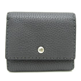 Fendi Selleria 8M0339 Women,Men Leather Wallet (bi-fold) Dark Gray
