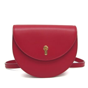 Bally Camy 6235198 Women's Leather Shoulder Bag Red Color