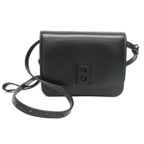 Balenciaga B Logo 592898 Women's Leather Shoulder Bag Black