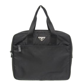 Prada Women,Men Leather,Nylon Handbag Black