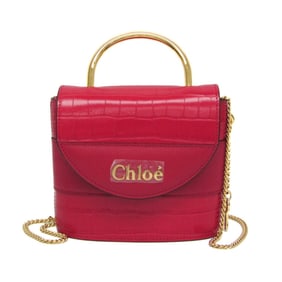 Chloé SMALL PADLOCK 19WS220 A87 6BB Women's Leather Handbag,Shoulder Bag Pink